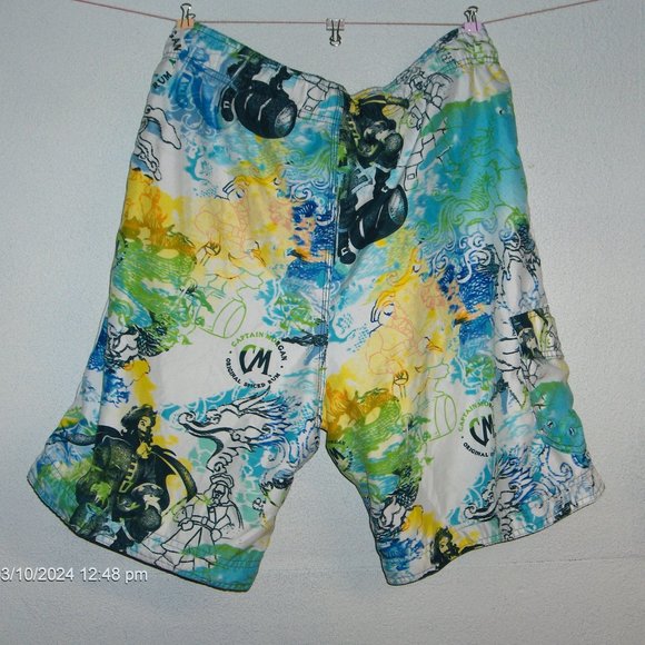 Captain Morgan Swim Trunks, Board Shorts M, Measure 37-39"W - Picture 5 of 5